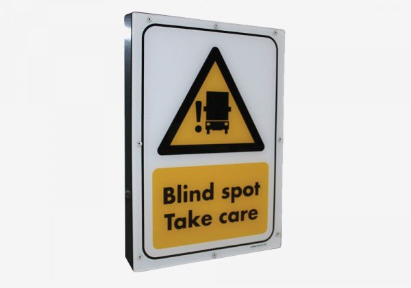 Cyclist Blind Spot Warning Sign